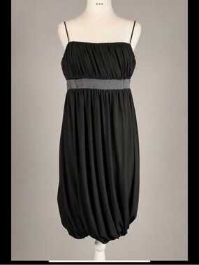 Y2K Laundry by Shelli Segal Black Bubble Hem Cocktail Dress Size 10